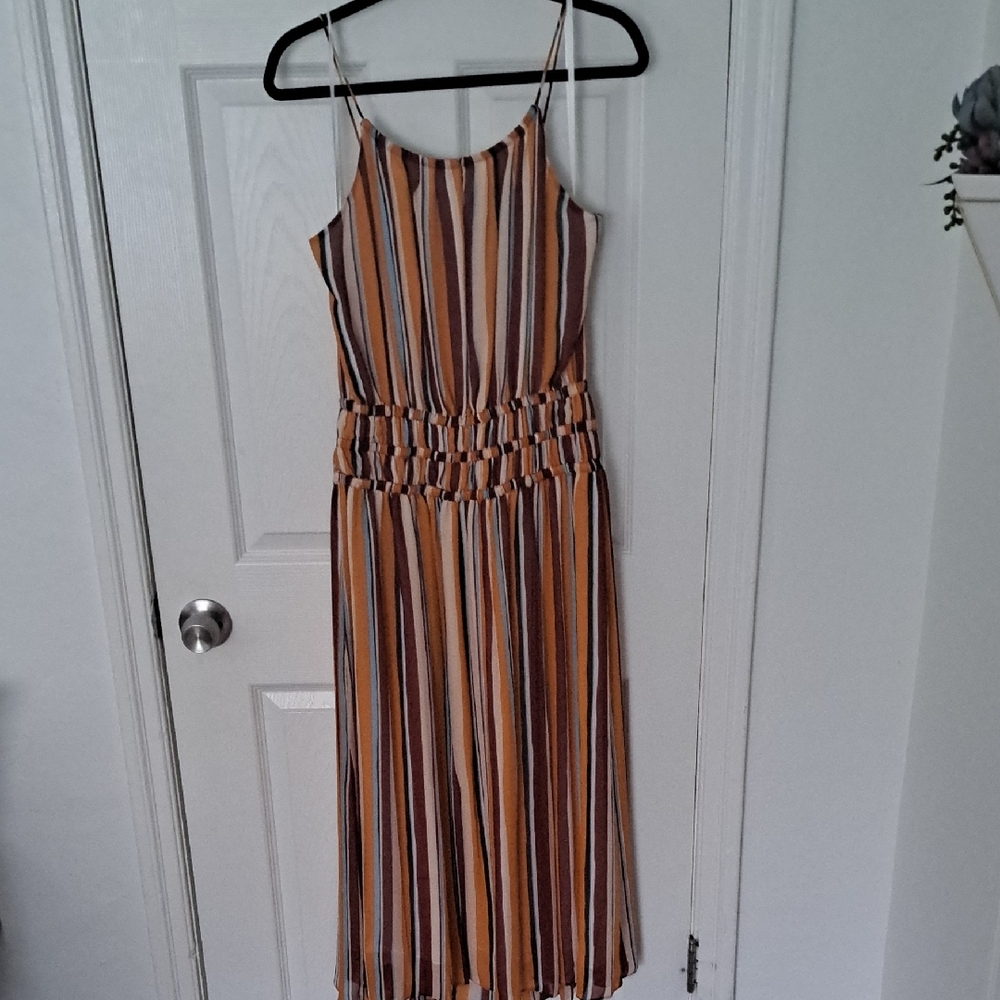 NWOT Frame Silk Dress, Sunrise Multi, Size L - Picture 4 of 6